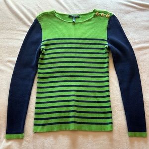 LAUREN Ralph Lauren Ribbed Mariner Sweater (Medium)